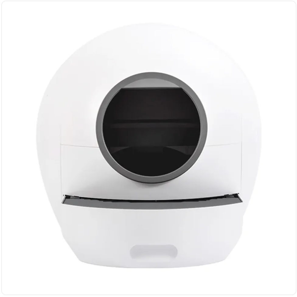 Large Smart Enclosed Cat Litter Box with Scoop - Gray