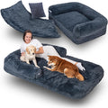 LuxFur Orthopedic Human Dog Sofa - Extra Large Washable Bed