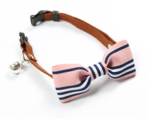 English-Style Pet Bowtie Collar for Small Dogs & Cats