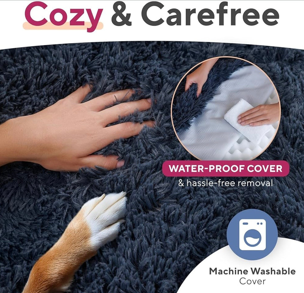LuxFur Orthopedic Human Dog Sofa - Extra Large Washable Bed