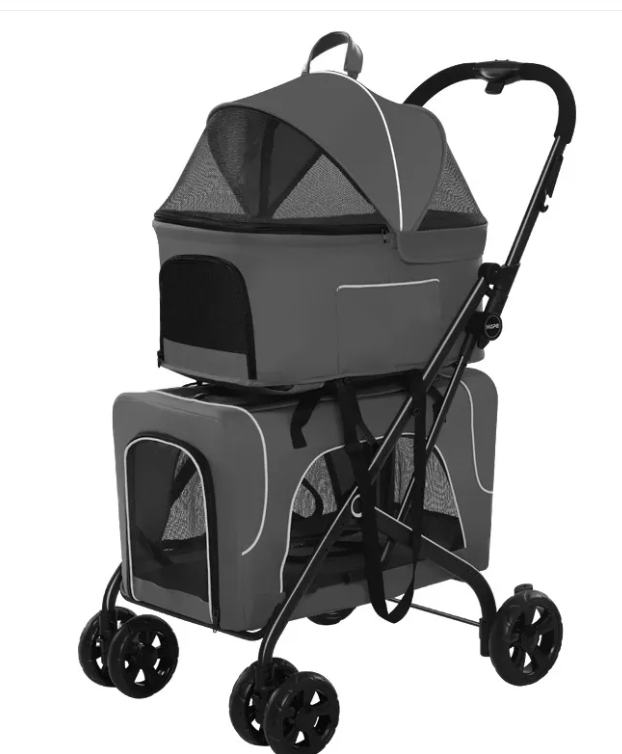 Lightweight Folding Pet Stroller for Small Dogs & Cats