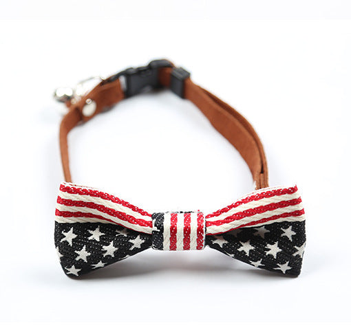 English-Style Pet Bowtie Collar for Small Dogs & Cats