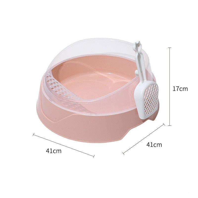 Large Enclosed Cat Litter Box with Scoop & Odor Control